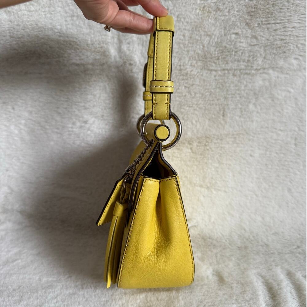 y2k COACH Legacy Yellow Top Handle Crossbody - Picture 4 of 10